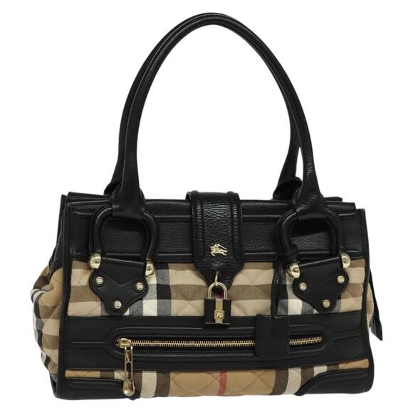 Burberry Nova Check Hand Bag Canvas Beige - Picture 1 of 16